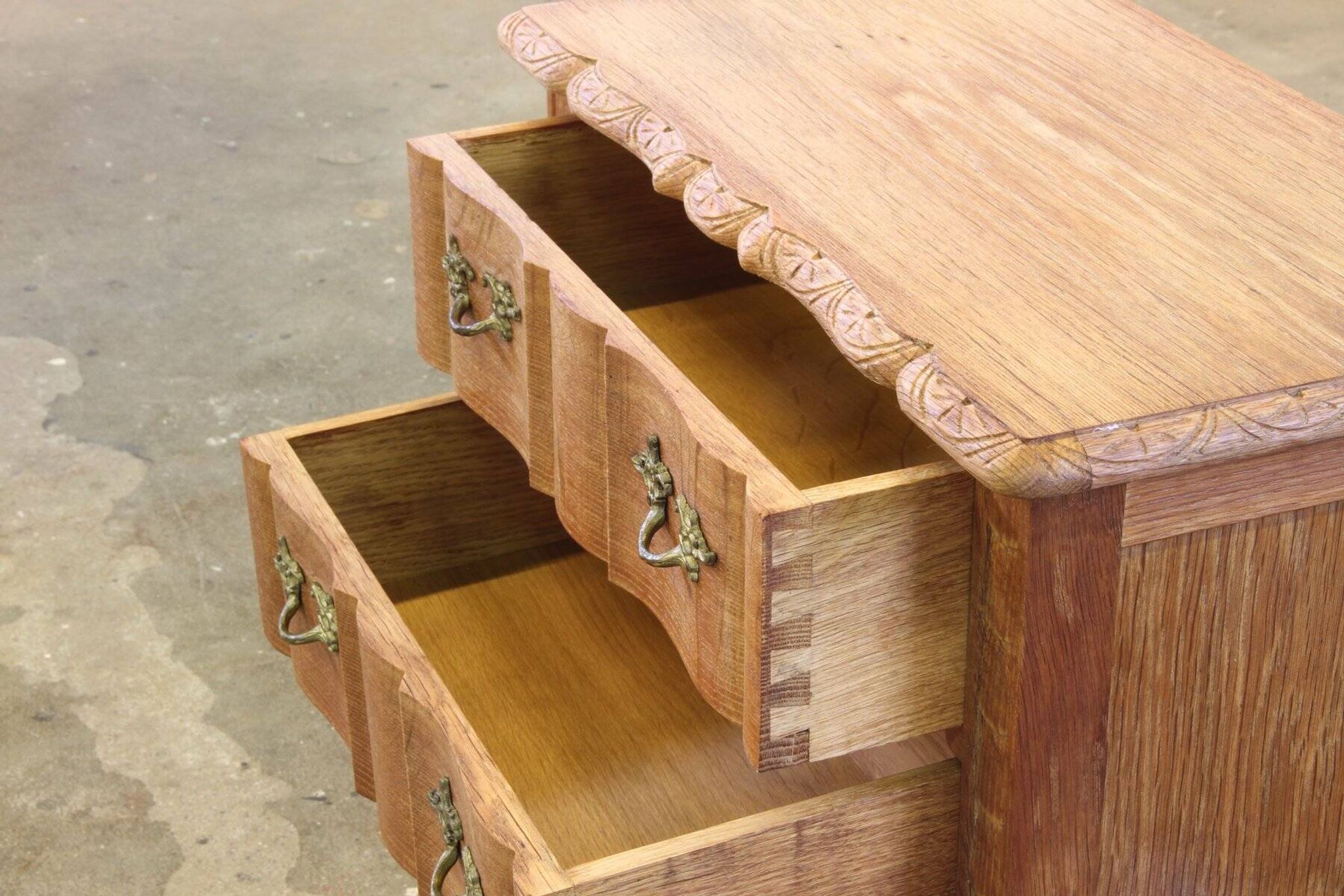 Vintage Danish modern oak nightstands by Henning Kjærnulf, 1960s, set of 2