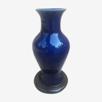 Vase ancien céramique de Nankin bleu, Chine | Selency