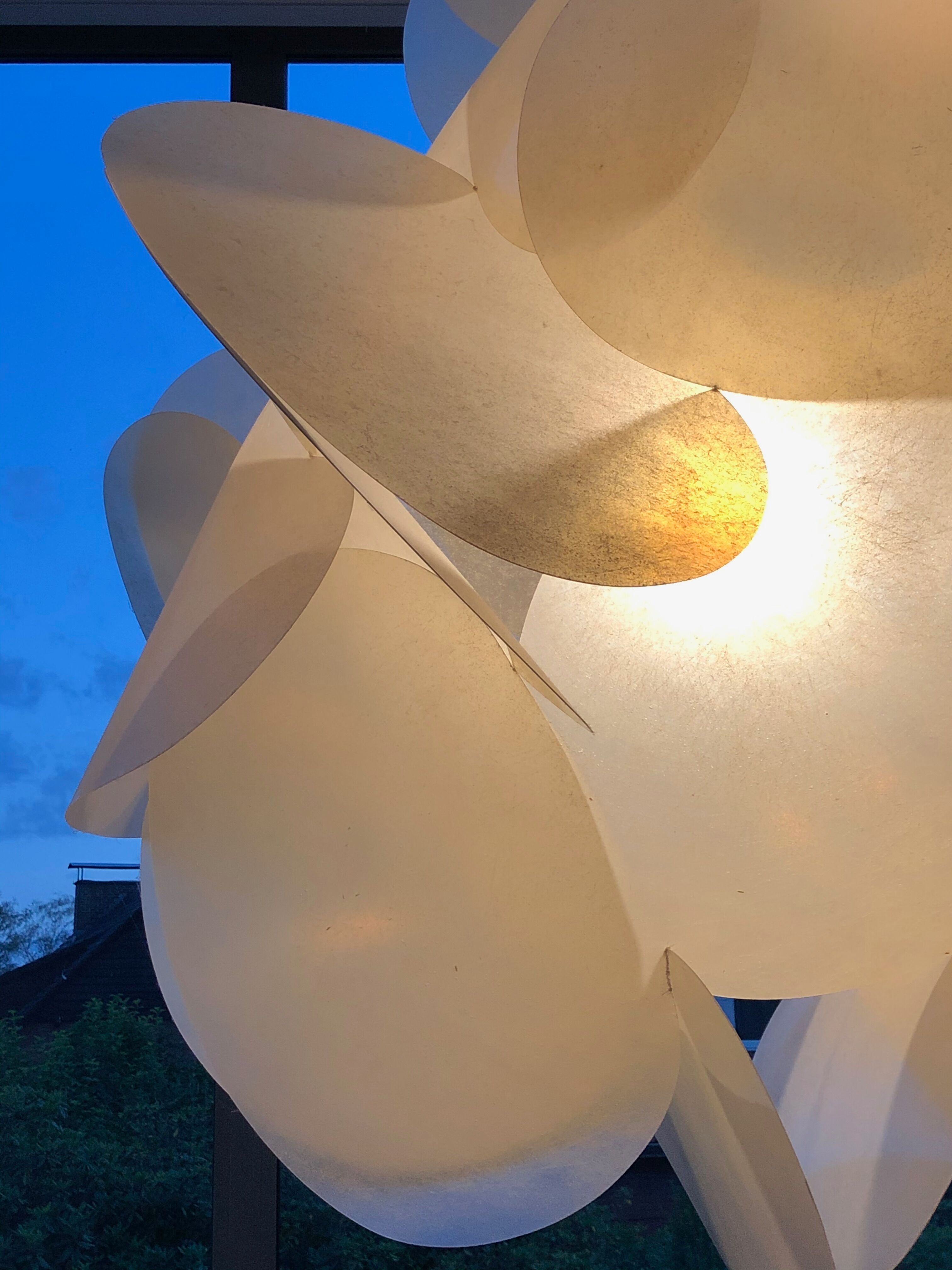 Enrico Botta Fiberglass Ceiling Lamp for Sundown, 1968