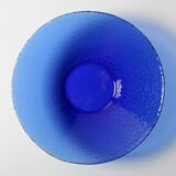 Mid-Century Cobalt Blue Glass Bowl: Large Arcoroc France Centerpiece