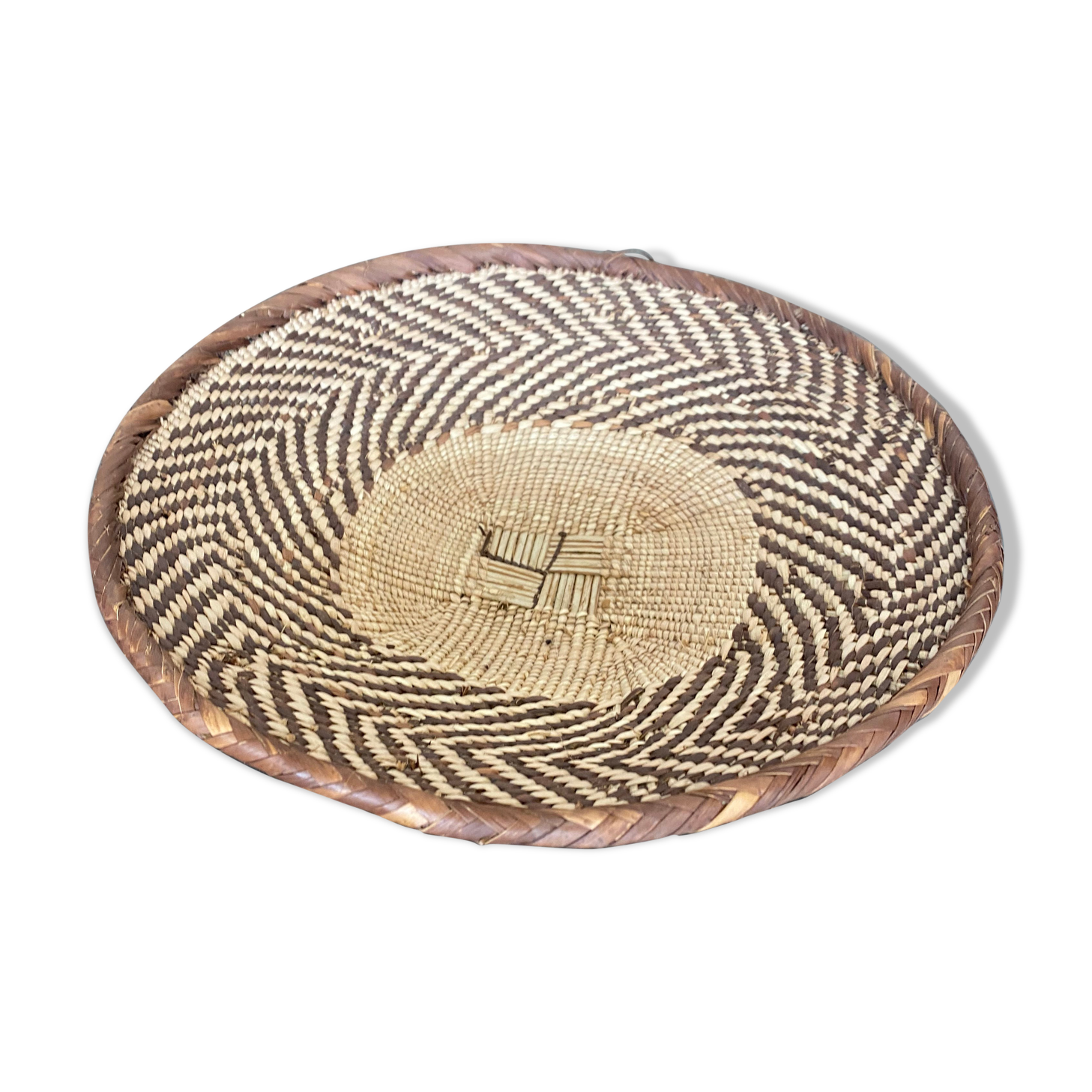 Handmade African Batonga basket in Zimbabwe