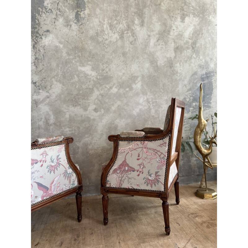 Antique bergère armchairs