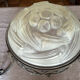 Art Deco ceiling light with wrought iron support