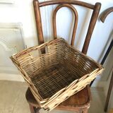 Vintage wicker square basket