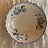 Assiettes creuses Salins France fleurs
