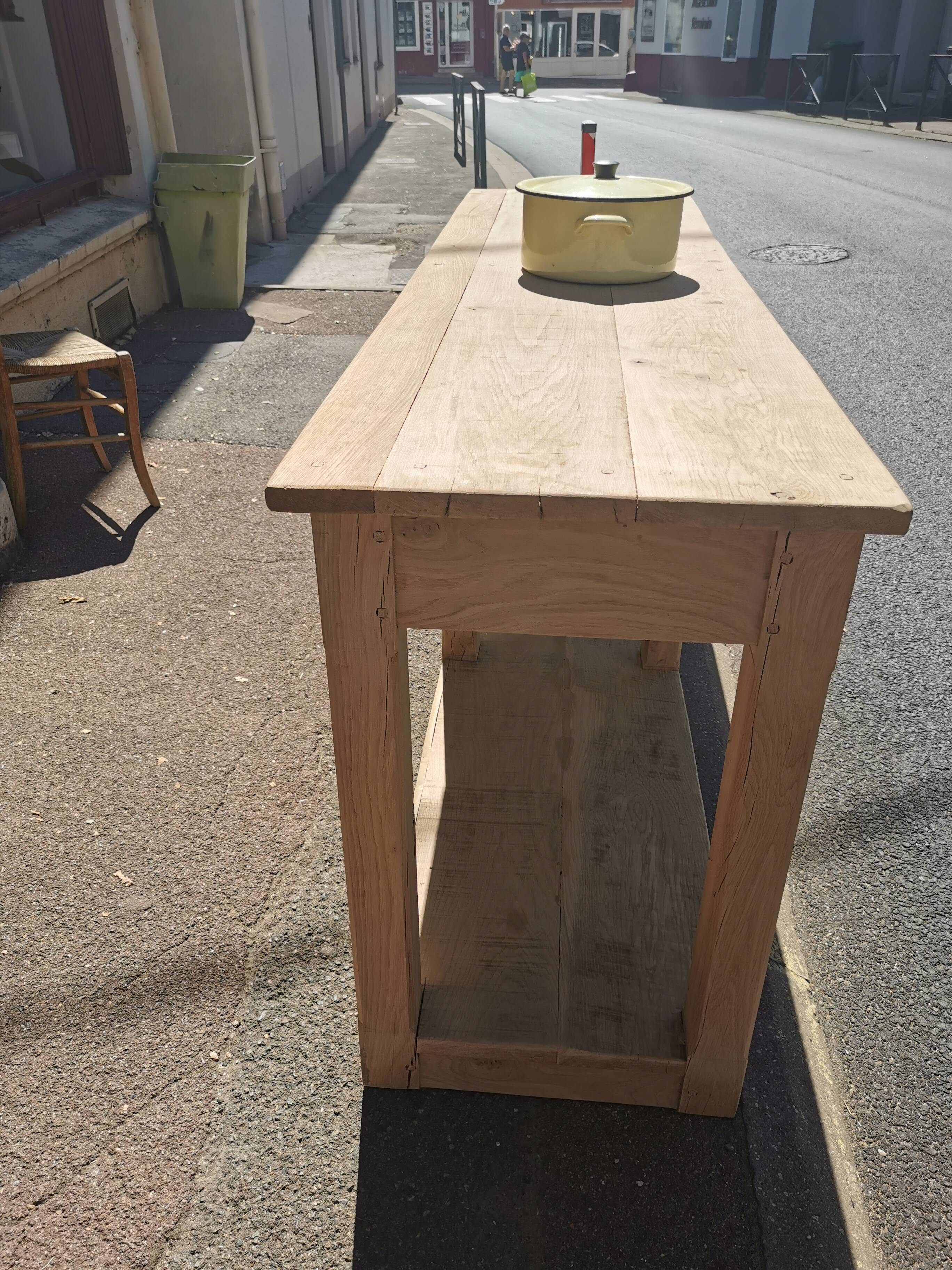 Table de drapier chêne