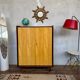 Armoire vintage deux portes pieds compas bi couleur
