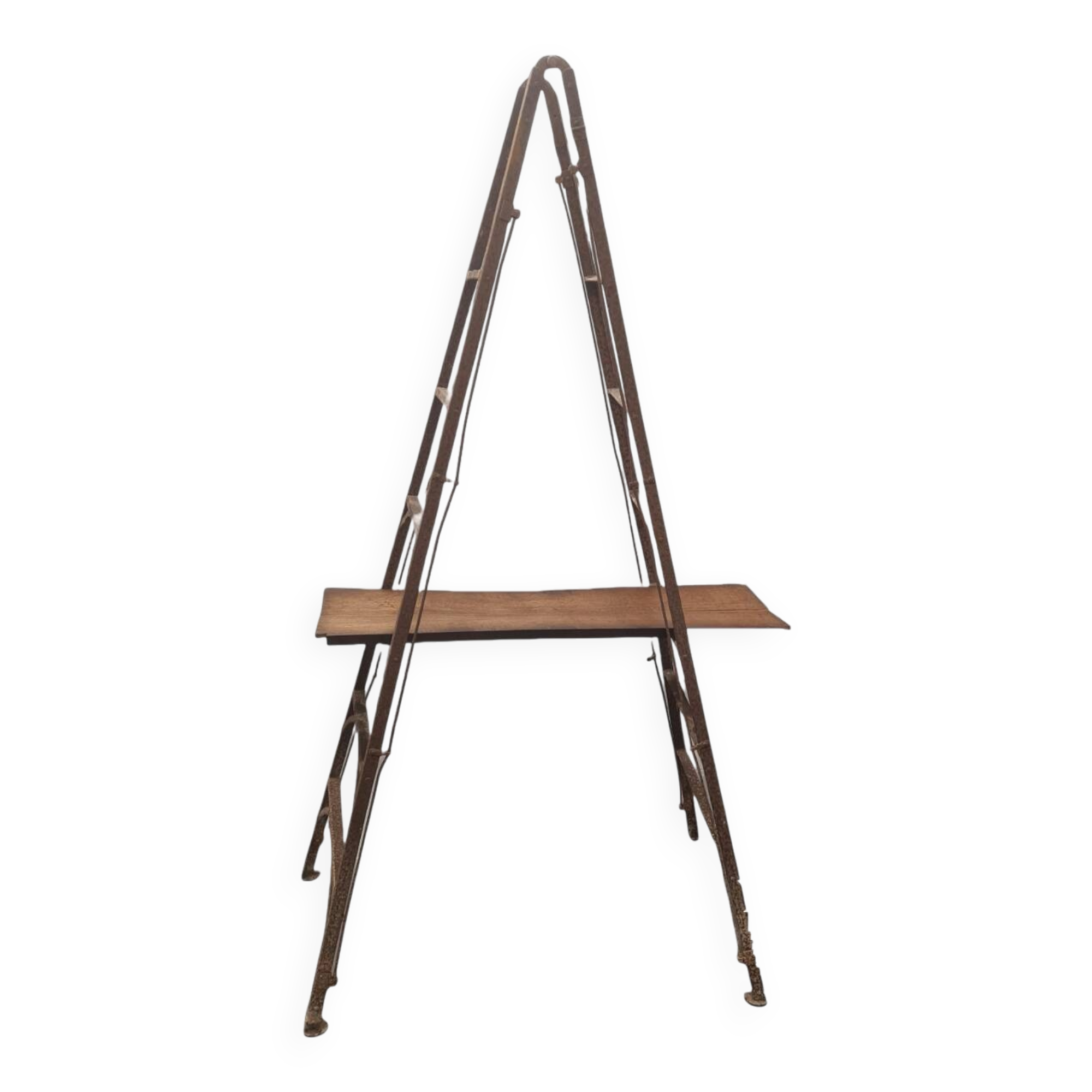 Old French Industrial Metal Ladder, early 1900s