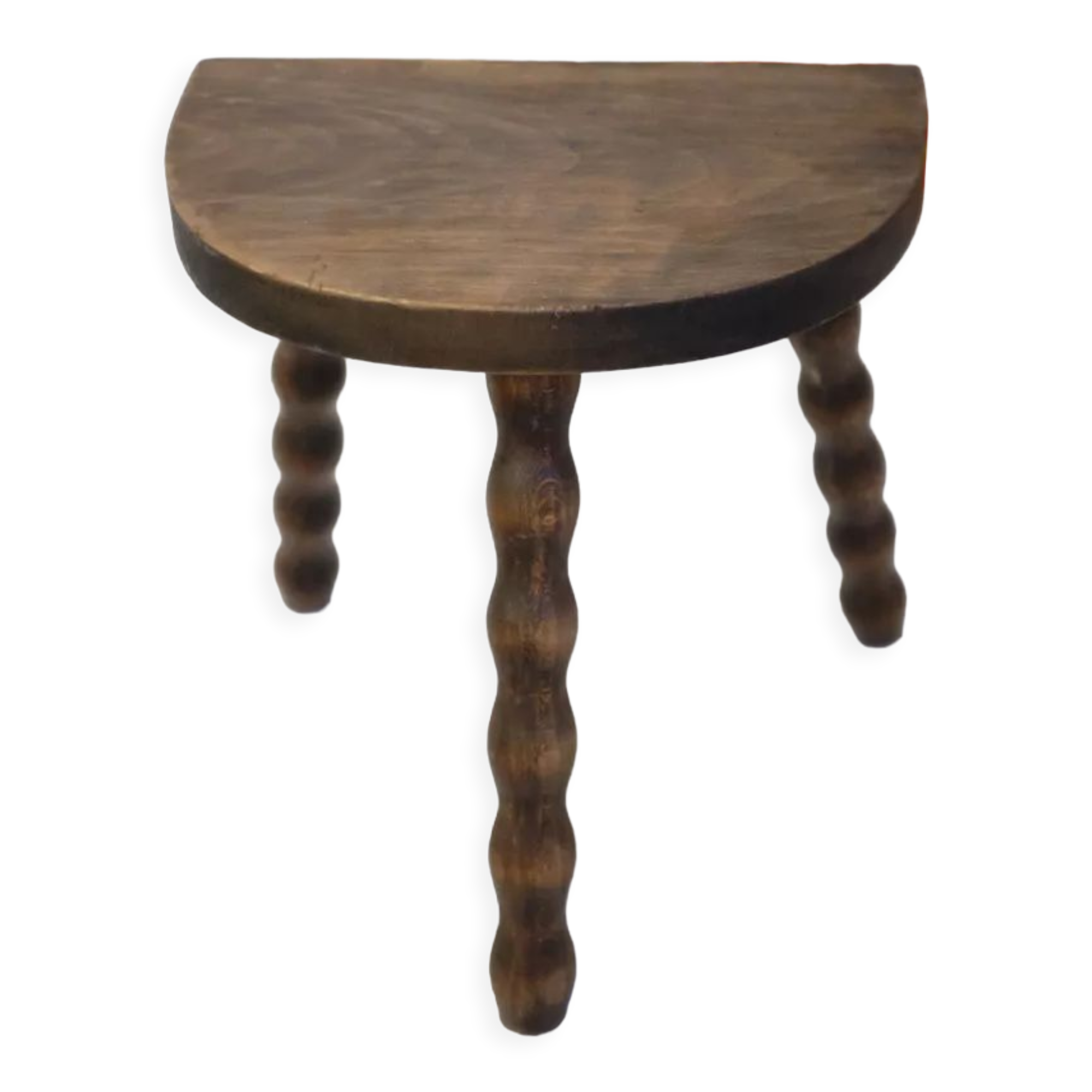 Turned wooden stool