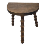 Turned wooden stool