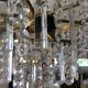 Old hot air balloon chandelier with crystal and bronze grapevines 9 fires