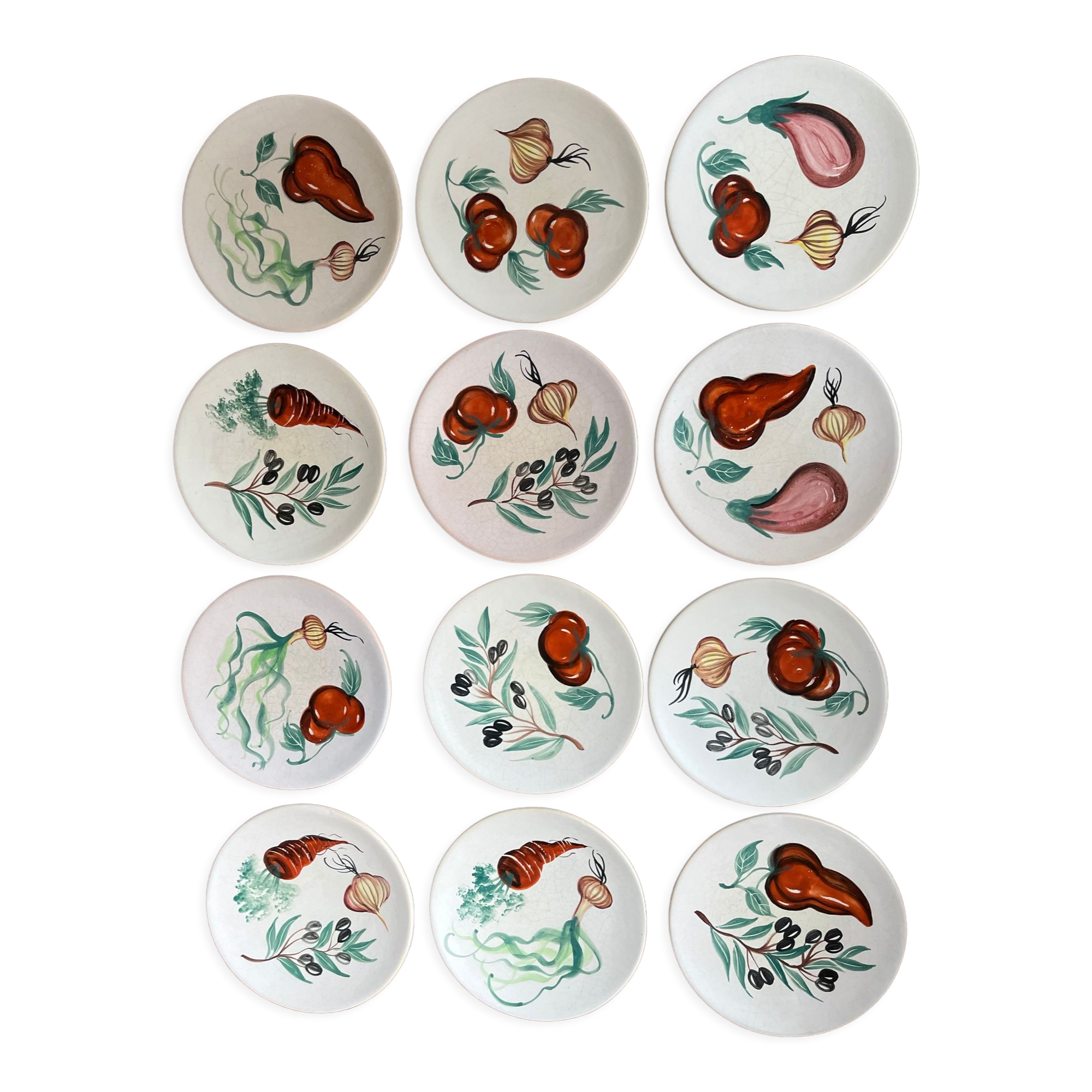 Set of 12 plates