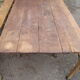 Rustic tray table with 2 trestles and 2 benches