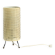 Original 1950s brass tripod table lamp with a perforated metal lampshade