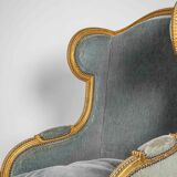 Magnificent Louis XVI wingback armchair.