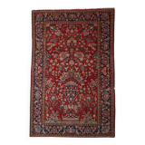 Handmade antique Persian Kashan rug 136cm x 201cm, 1910s