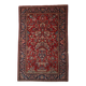 Tapis persan Kashan ancien fait main, 136 cm x 201 cm, années 1910