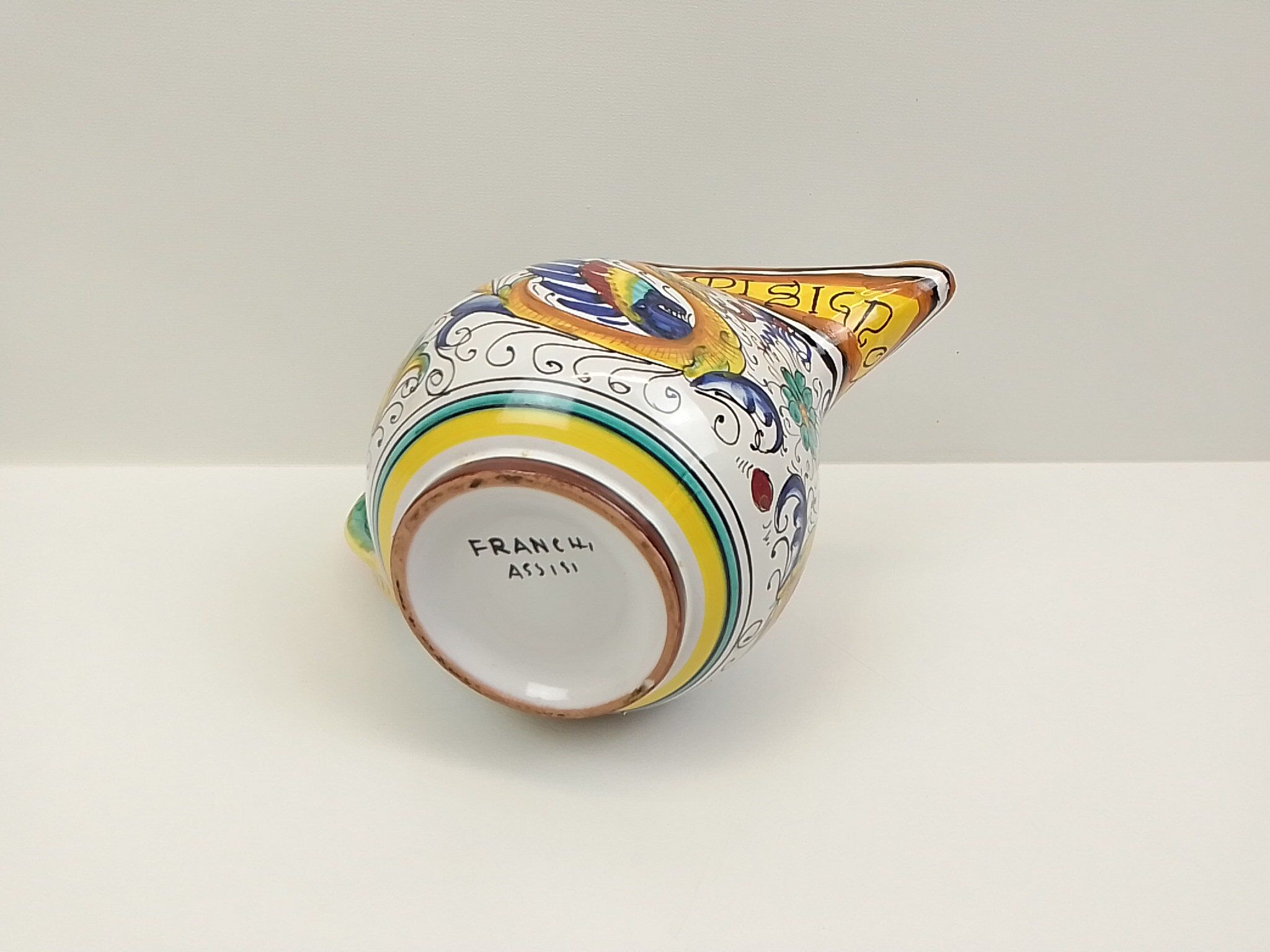 Multicolored ceramic pitcher – Franchi Assisi