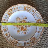 Old painted earthenware dish
