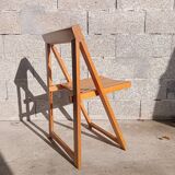 Set of 4 Aldo Jacober folding chairs in wood