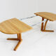 Vintage Dyrlund Danish oval extendable dining table 1960s