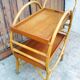 Rolling table in rattan