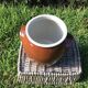 Old large confit pot, glazed sandstone grease