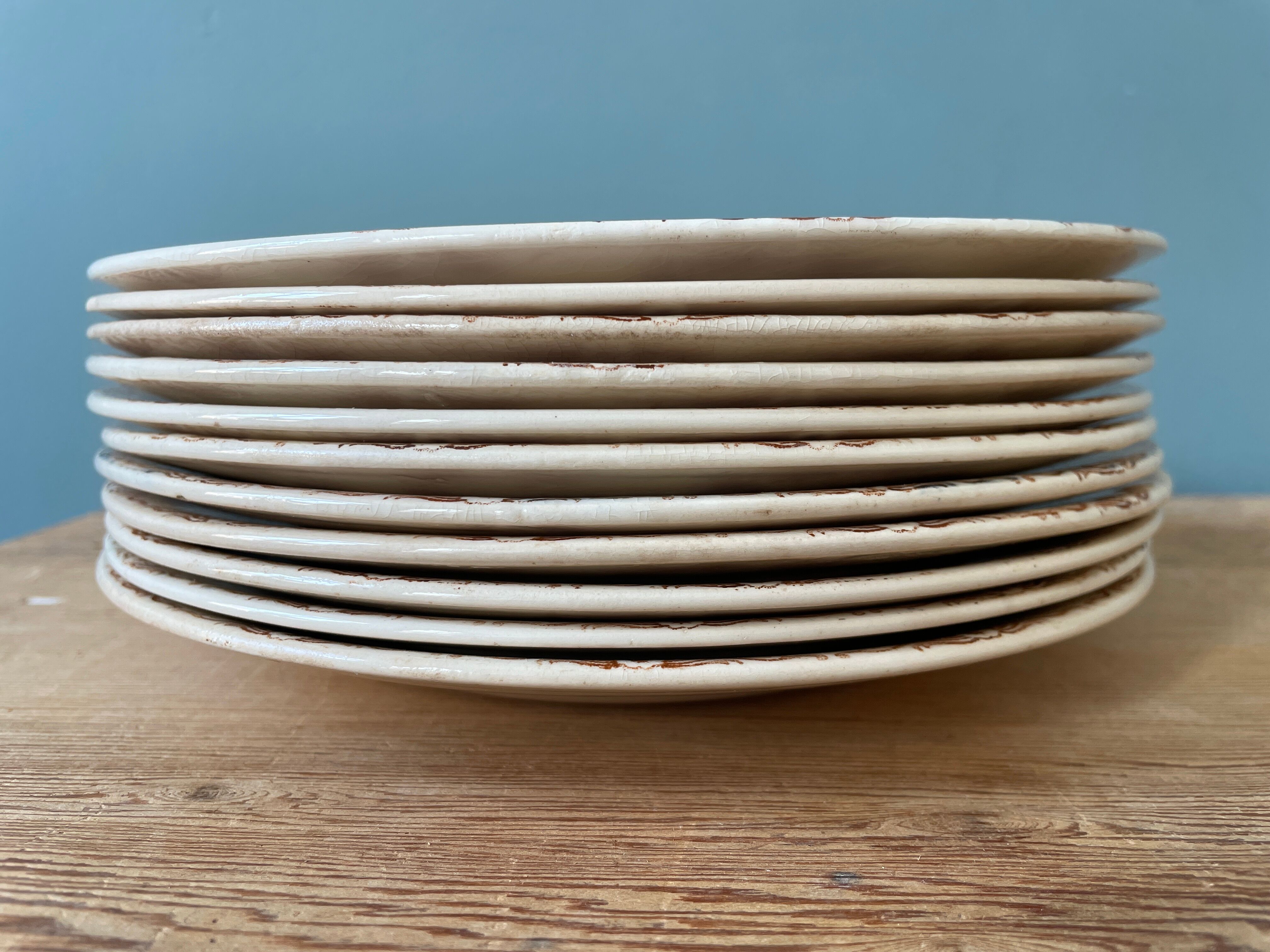Series of 11 plates Creil and Montereau, Ceylon service