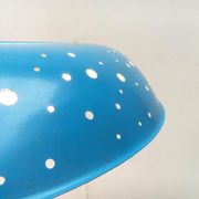 Perforated metal pendant lamp in mid-century style attributed to Ernest Igl for Hillebrand Leuchten, 1960s.