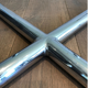 Chrome coffee table with a glass top