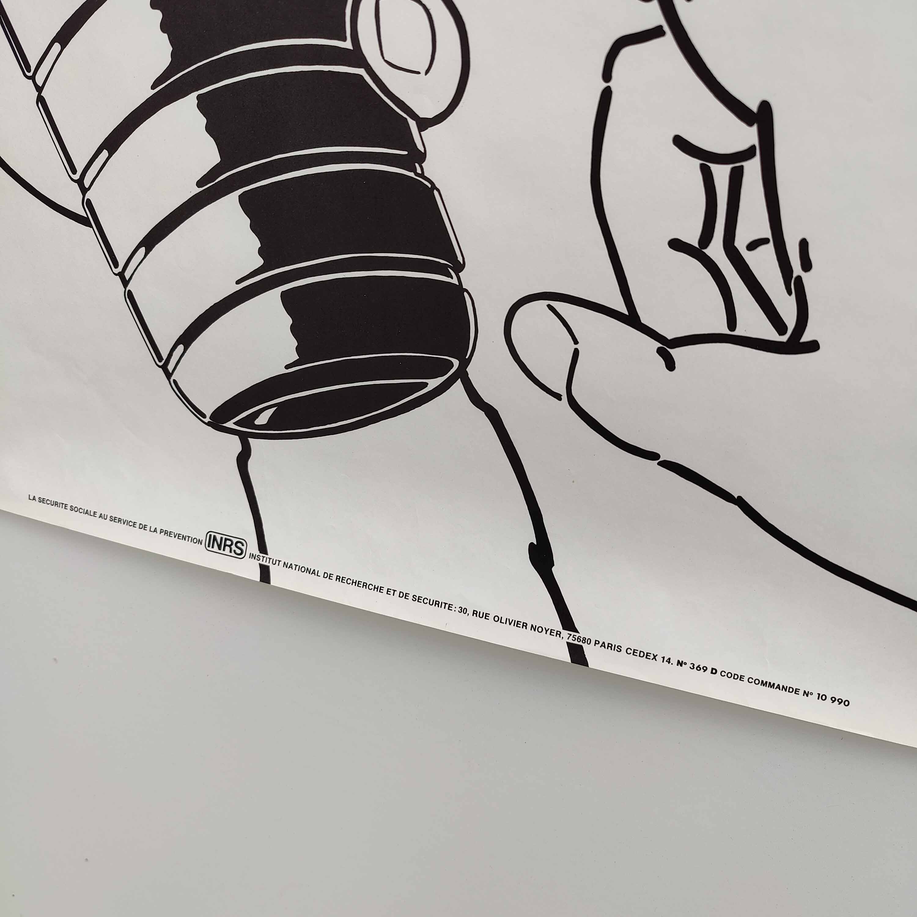 Vintage poster INRS graphics Metzger