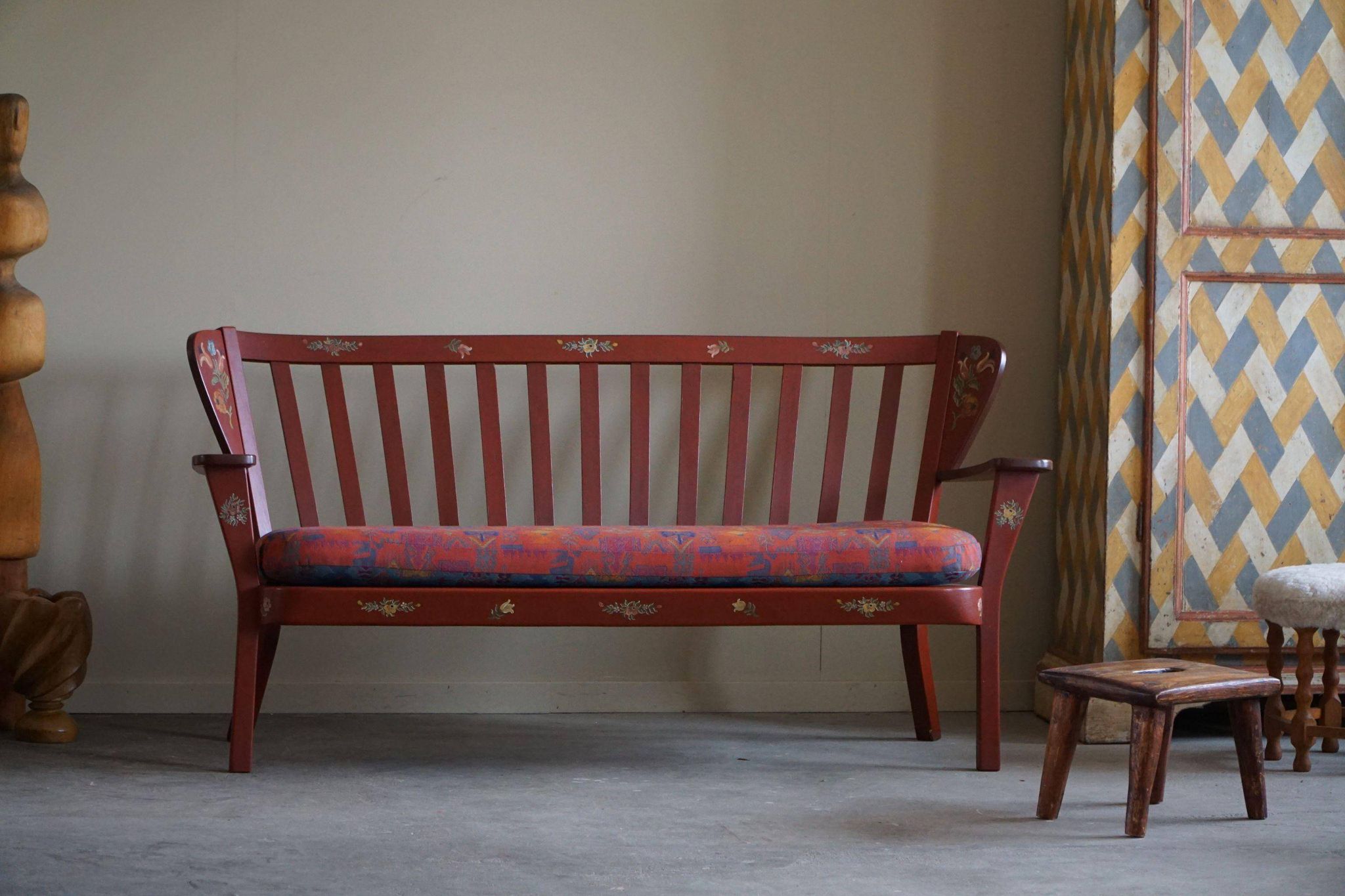 Fritz Hansen, "Canada" Model, 3-Seater Sofa painted Almue, Danish Modern, 1939