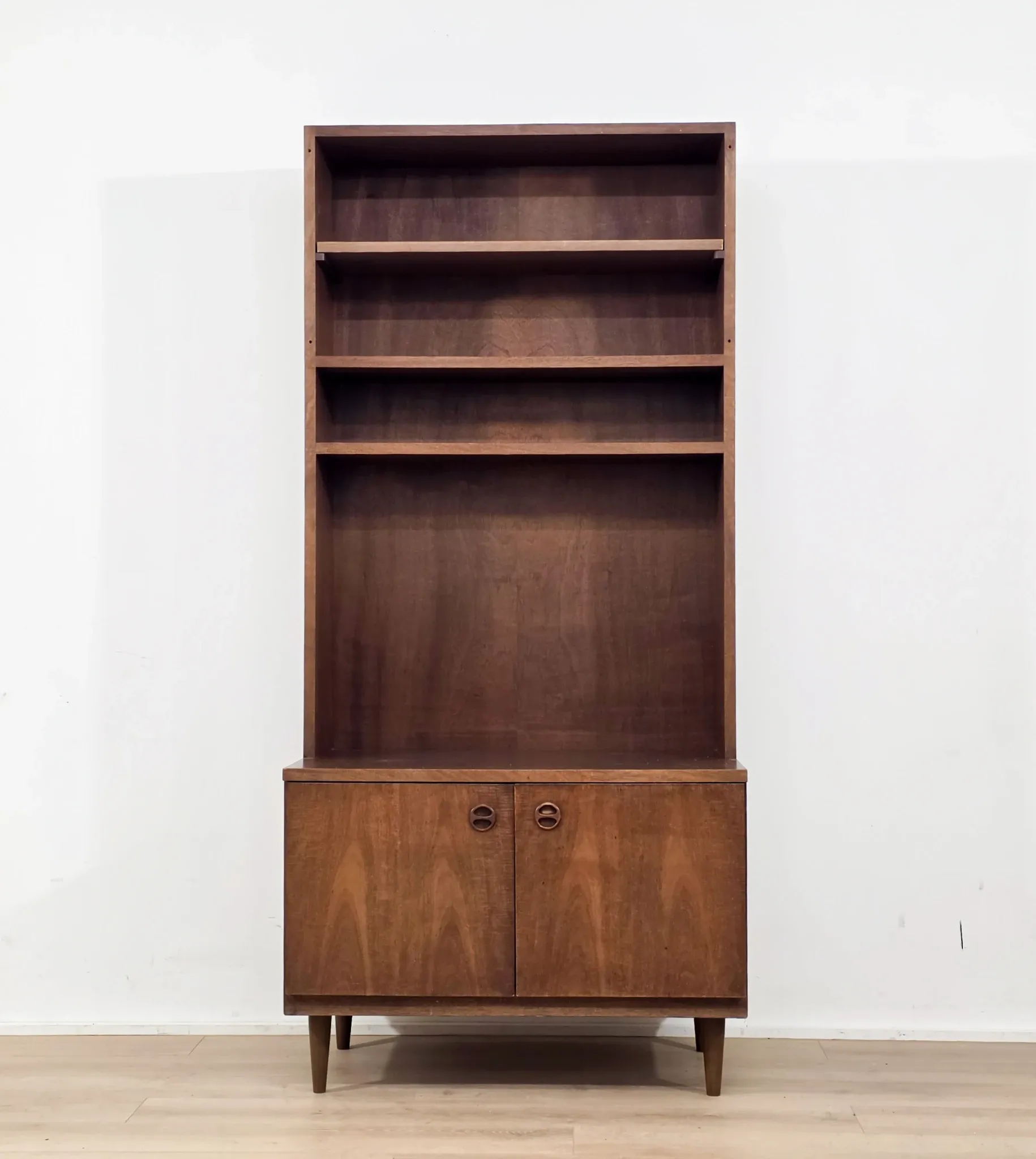 Scandinavian solid wood library, Mid-Century style, 1960s