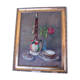 Ancien tableau huile sur carton René Champion