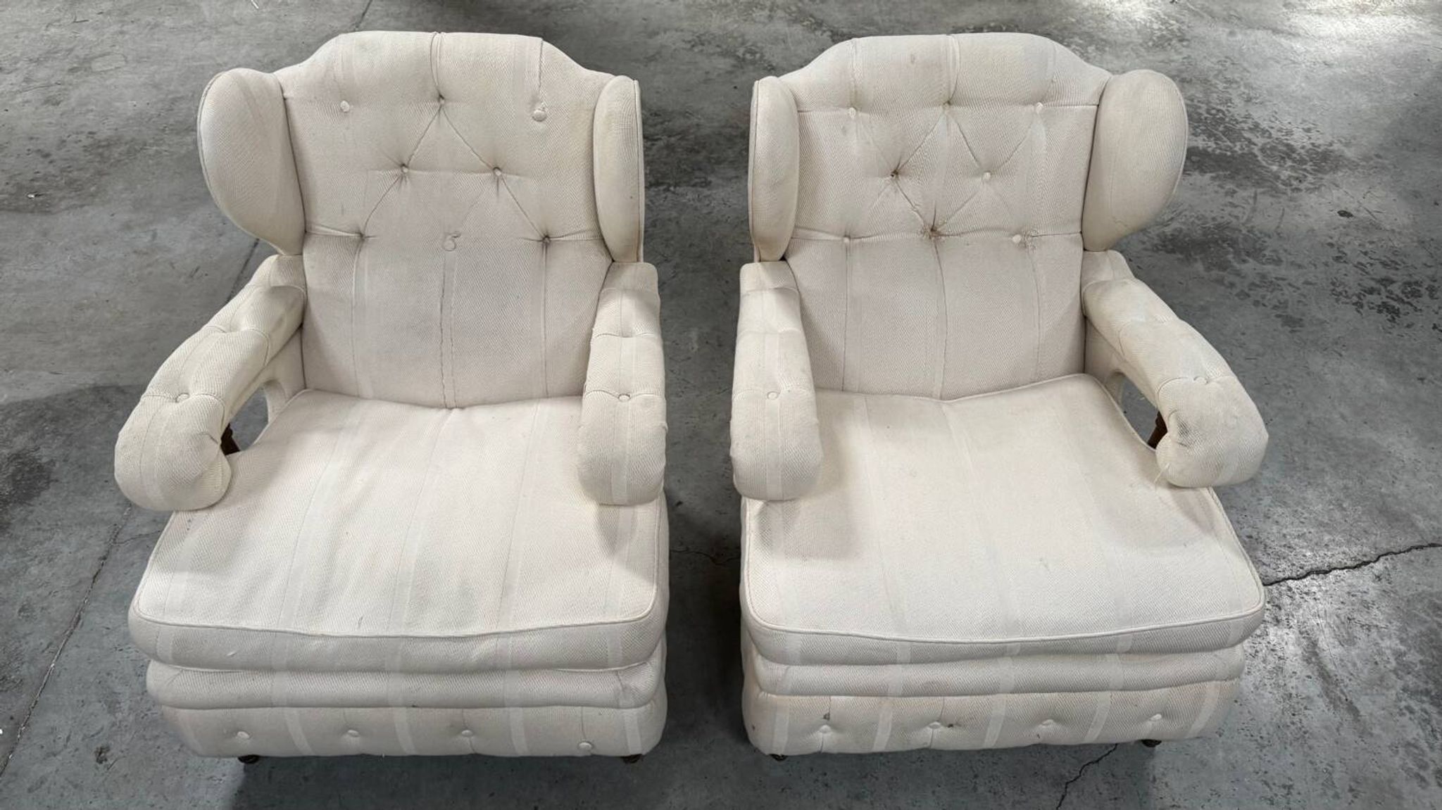 Vintage wingback armchairs