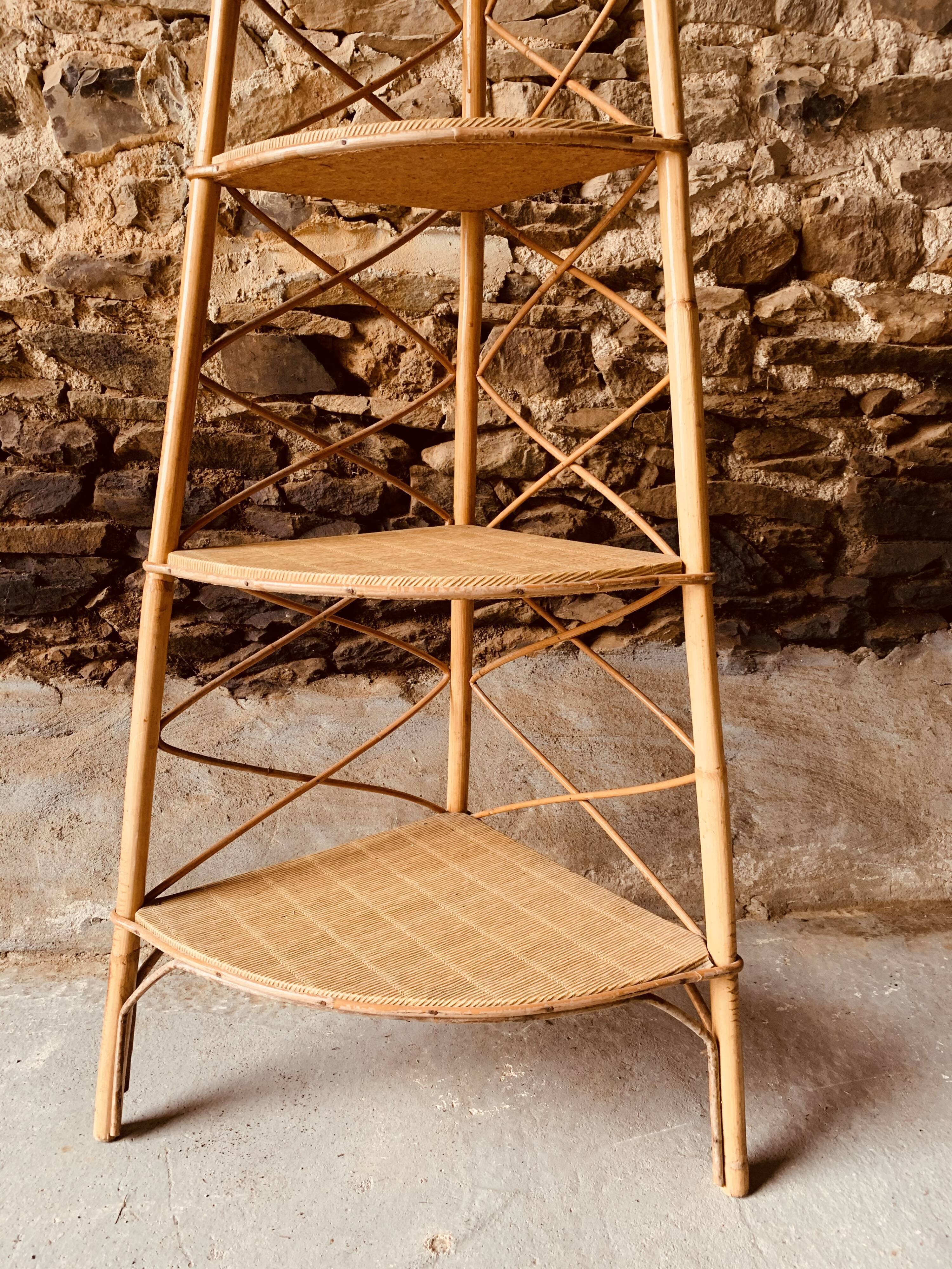 Rattan corner spreader - 4 levels