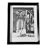 Tableau maltz (mb) – gravure n° 3/4 – expressionisme architectural - 1994