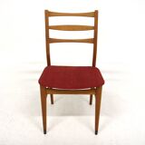 Set of 4 Scandinavian beech chairs, Sweden, 1960