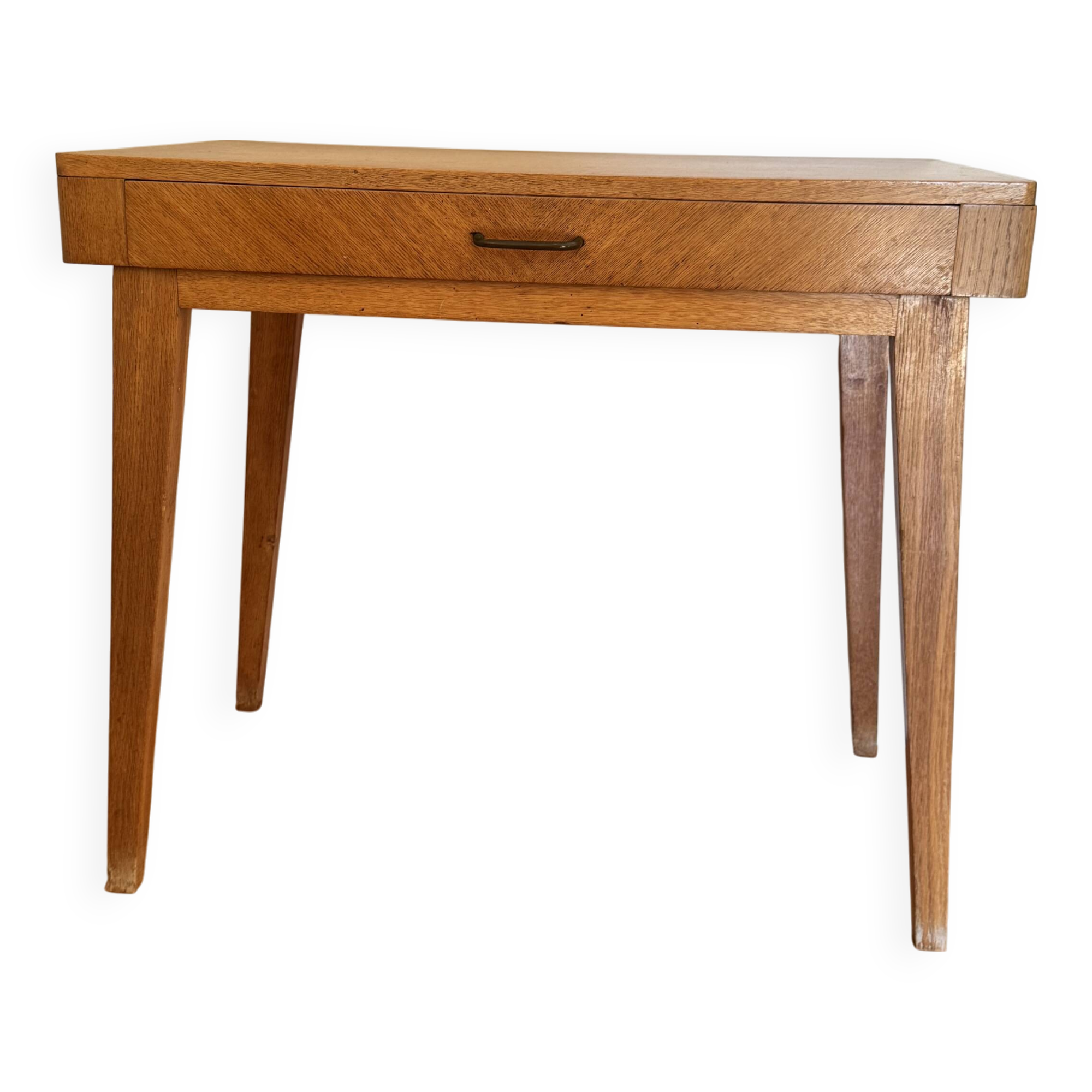 Vintage wooden desk from the 50s and 60s, made in France