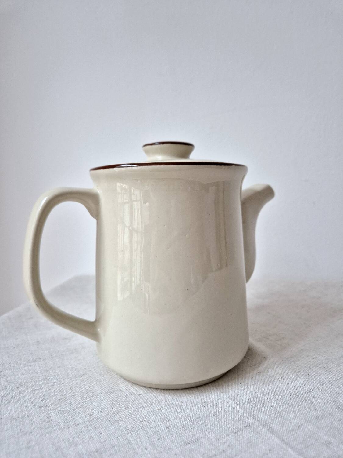 Cafetière en grès à fleurs '70s - Vintage