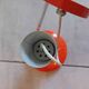 Spot orange et inox brossé années 70