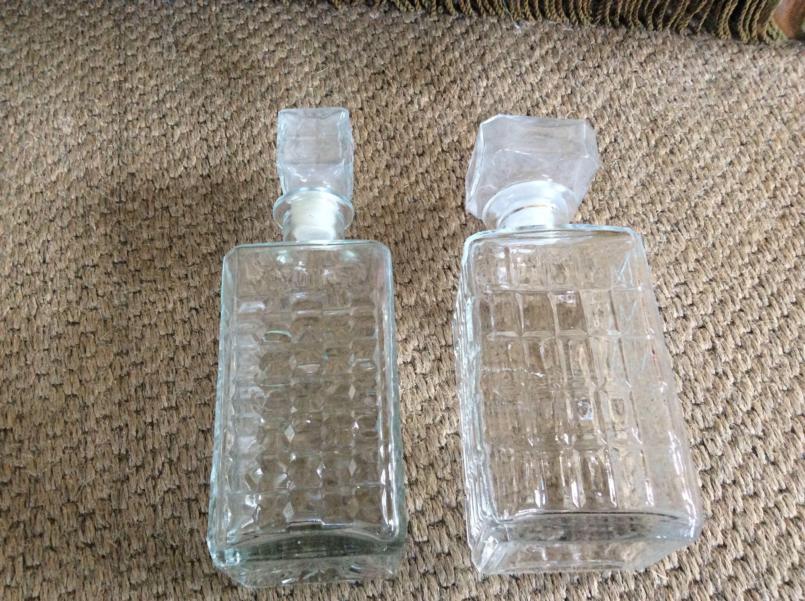 Set of whisky decanters