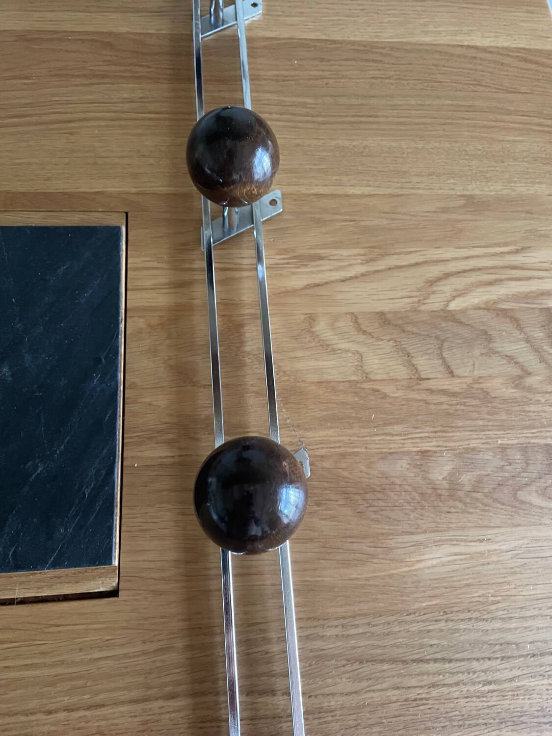 Wooden ball wall coat rack