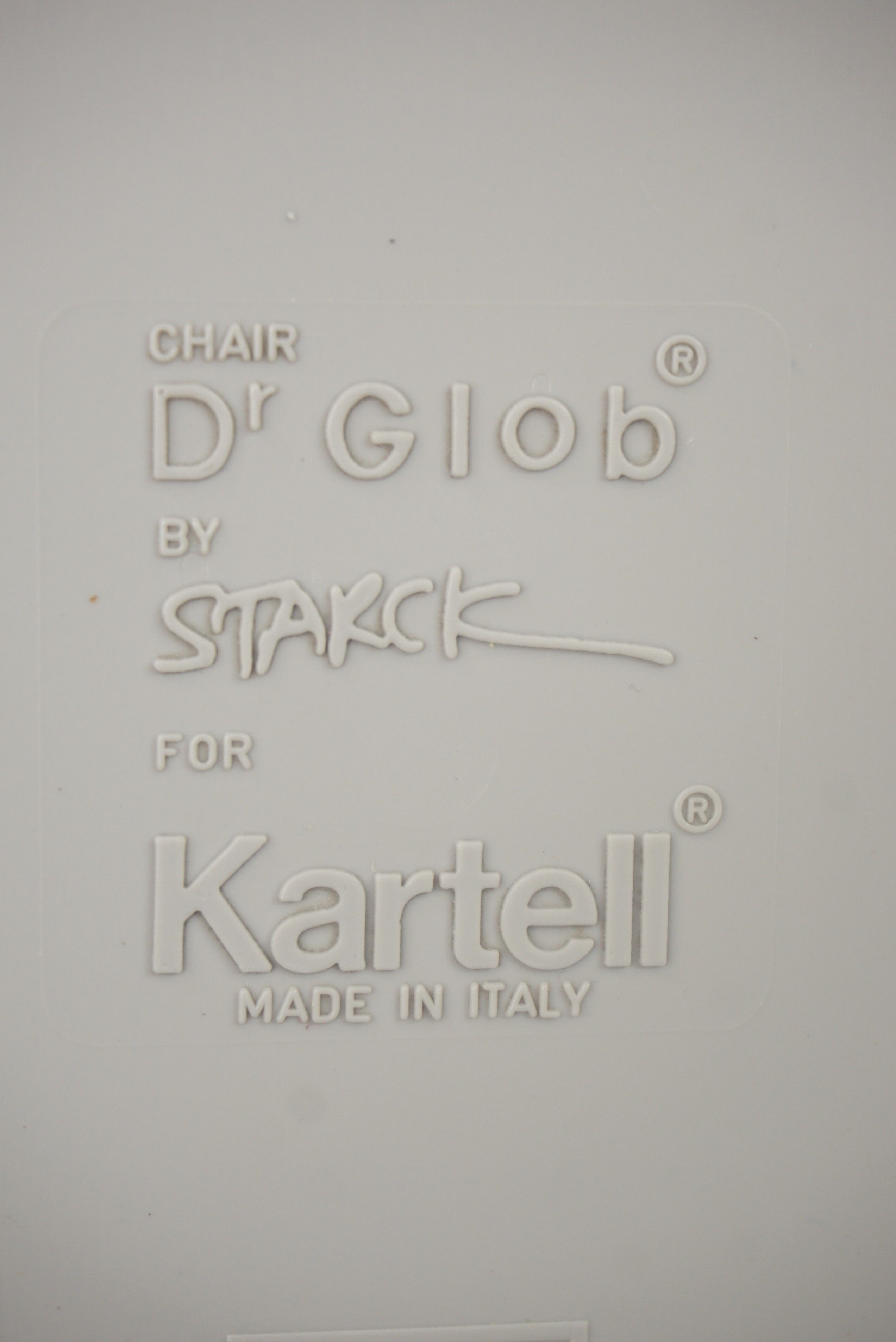 Lot de 4 chaises Dr Glob Design par Philippe Starck pour Kartell