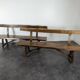 Paire de bancs en orme massif Aranjou