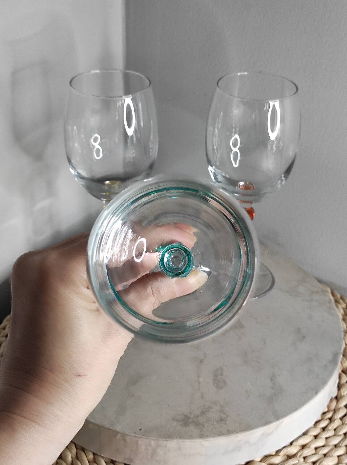Verres perles facettes