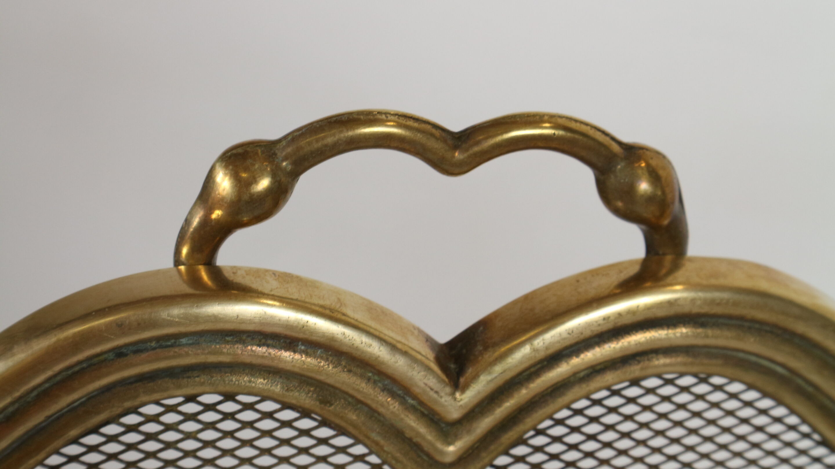 Firewall with three brass components with handles, made in Italy