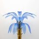 Mid-Century Modern Murano Glass and Brass Palm Tree Floor Lamp