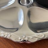 Set of 6 vintage silver plated oyster plates, classic style