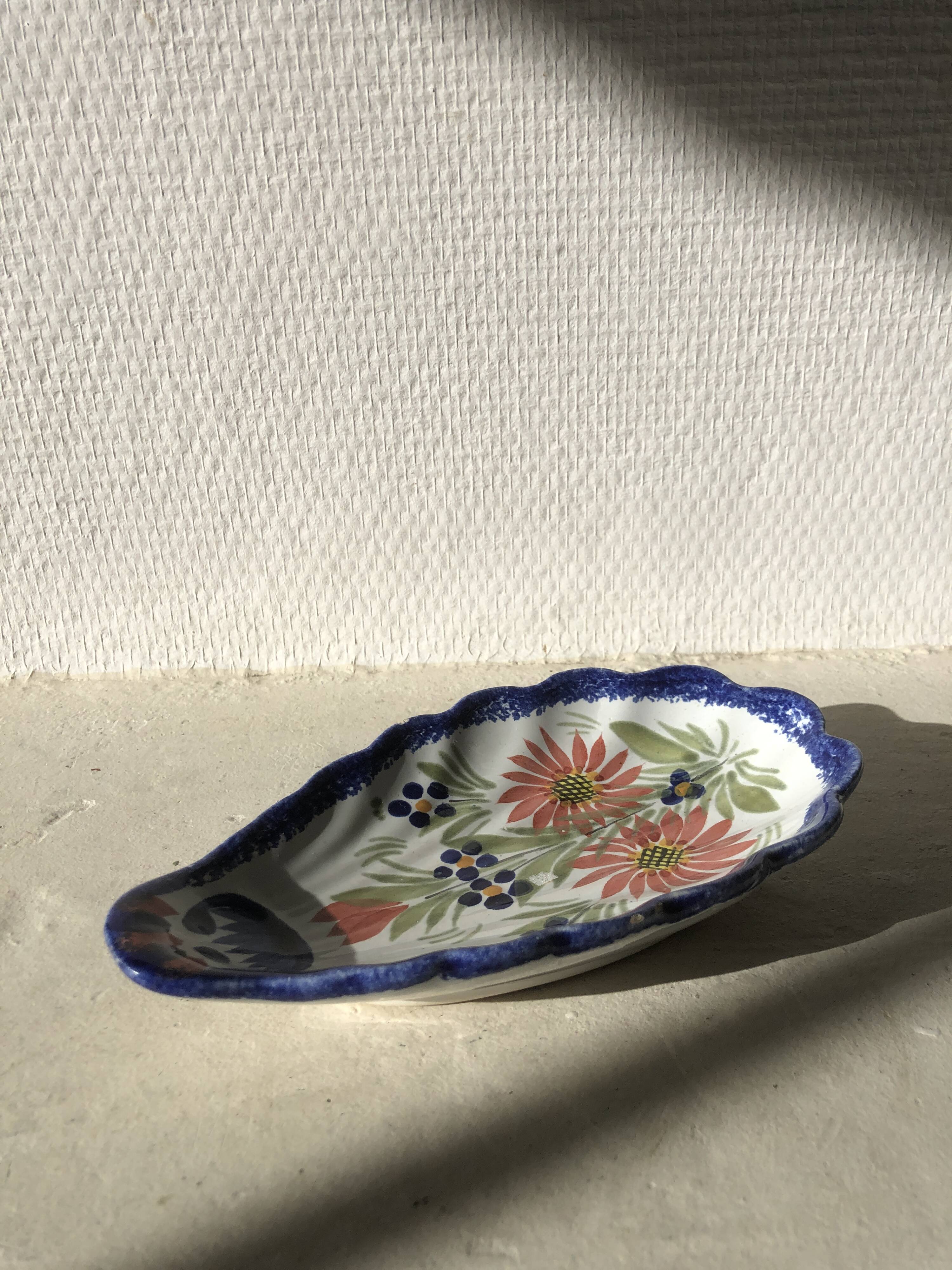 Henriot Quimper shell butter dish